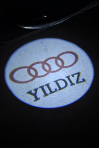 Audi Kişiye Özel İsimli Pilli Kapı Altı Logo 2'li - Montajsız Oto Aksesuar
