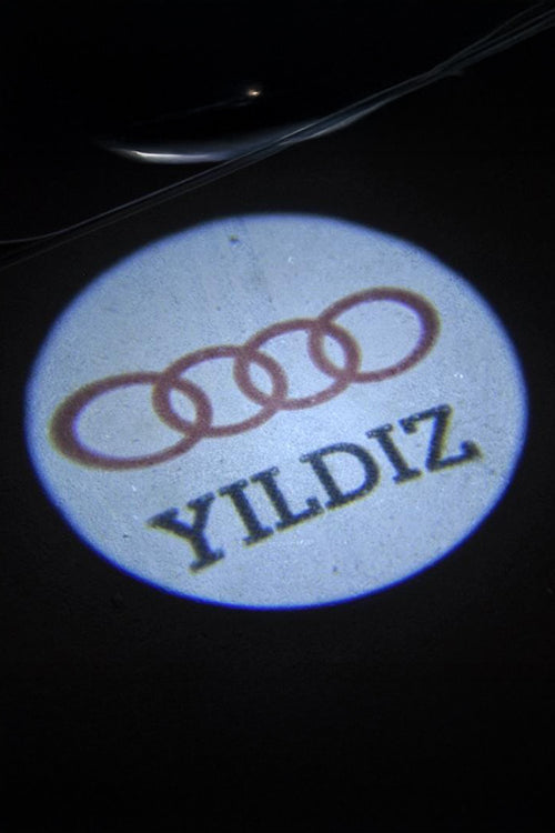Audi Kişiye Özel İsimli Pilli Kapı Altı Logo 2'li - Montajsız Oto Aksesuar
