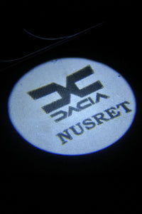 Dacia Kişiye Özel İsimli Pilli Kapı Altı Logo 2'li - Montajsız Oto Aksesuar