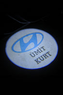 Hyundai Kişiye Özel İsimli Pilli Kapı Altı Logo 2'li - Montajsız Oto Aksesuar