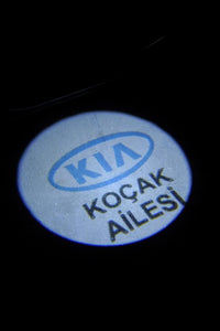 Kia Kişiye Özel İsimli Pilli Kapı Altı Logo 2'li - Montajsız Oto Aksesuar