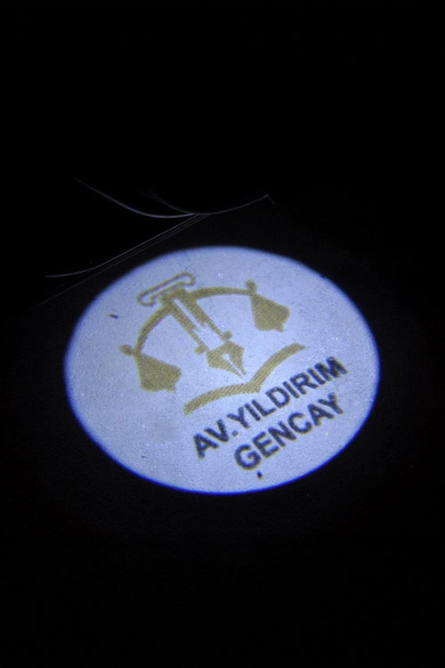 Adalet Terazisi Kişiye Özel İsimli Pilli Kapı Altı Logo 2'li - Montajsız Oto Aksesuar