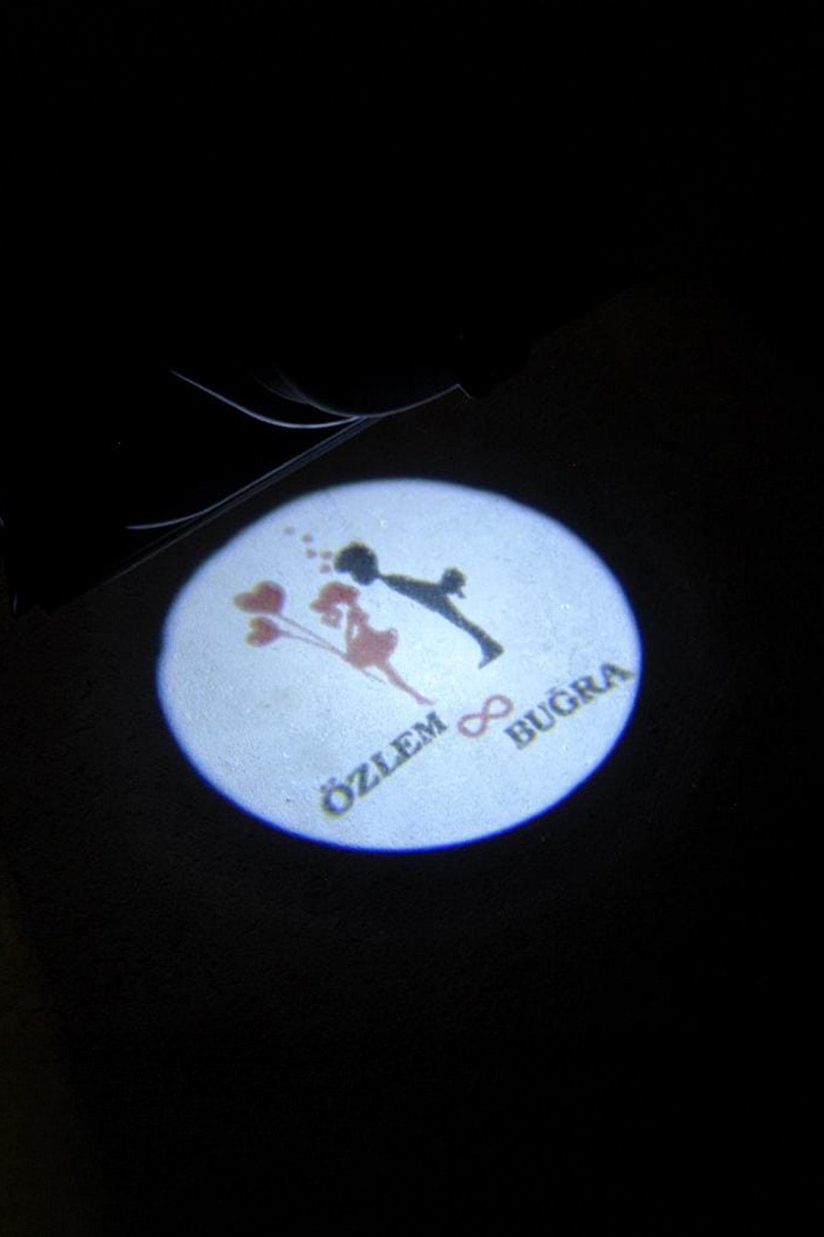 Sevgiliye Kişiye Özel İsimli Pilli Kapı Altı Logo 2'li - Montajsız Oto Aksesuar