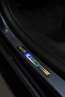 Bmw Uyumlu Aynalı Kapı Eşiği Koruma Sticker Seti 4'lü Gümüş