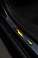 Seat Uyumlu Aynalı Kapı Eşiği Koruma Sticker Seti 4'lü Gümüş