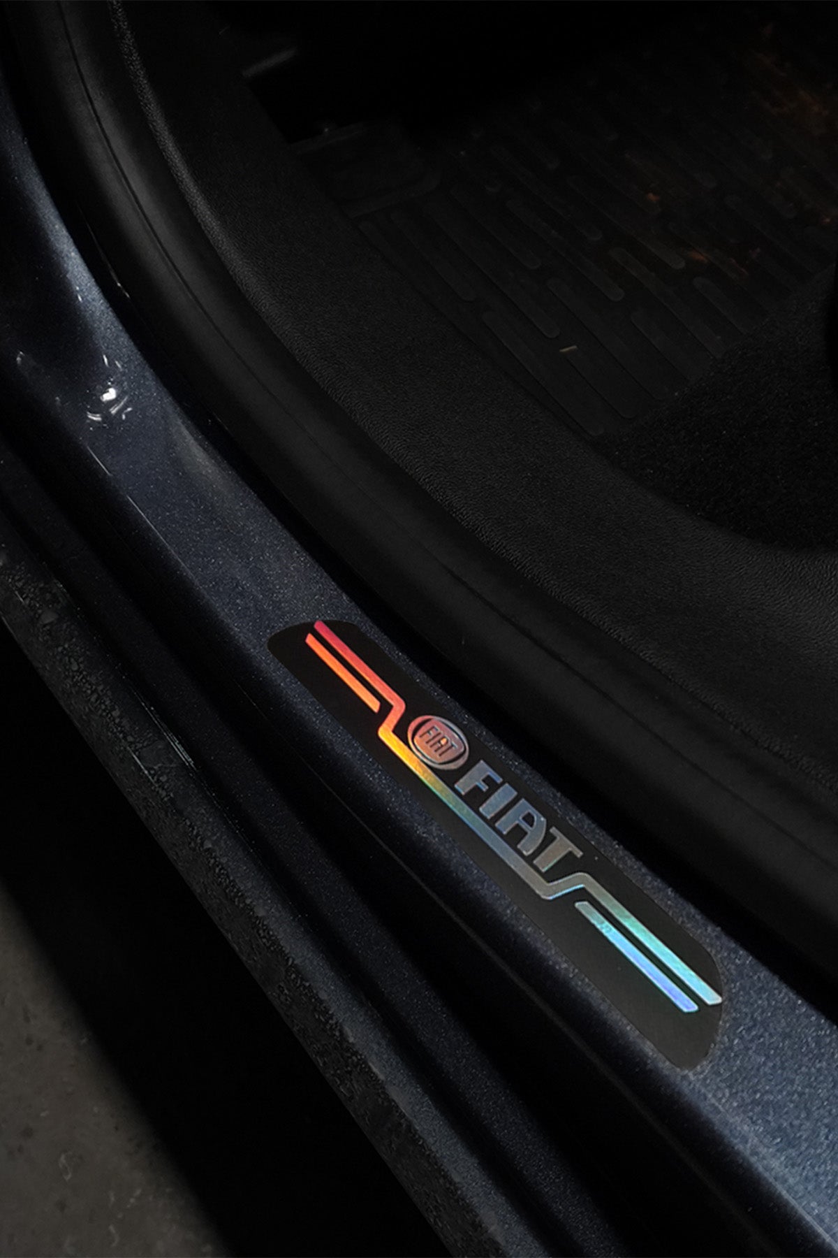 Fiat Uyumlu Aynalı Kapı Eşiği Koruma Sticker Seti 4'lü