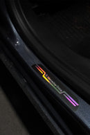 Mercedes Benz Uyumlu Aynalı Kapı Eşiği Koruma Sticker Seti 4'lü Gümüş