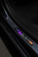 Kia Uyumlu Aynalı Kapı Eşiği Koruma Sticker Seti 4'lü Gümüş