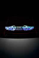 AUDİ Uyumlu Hologram Kanat Logo Sticker Çıkartma Oto Aksesuar Araba