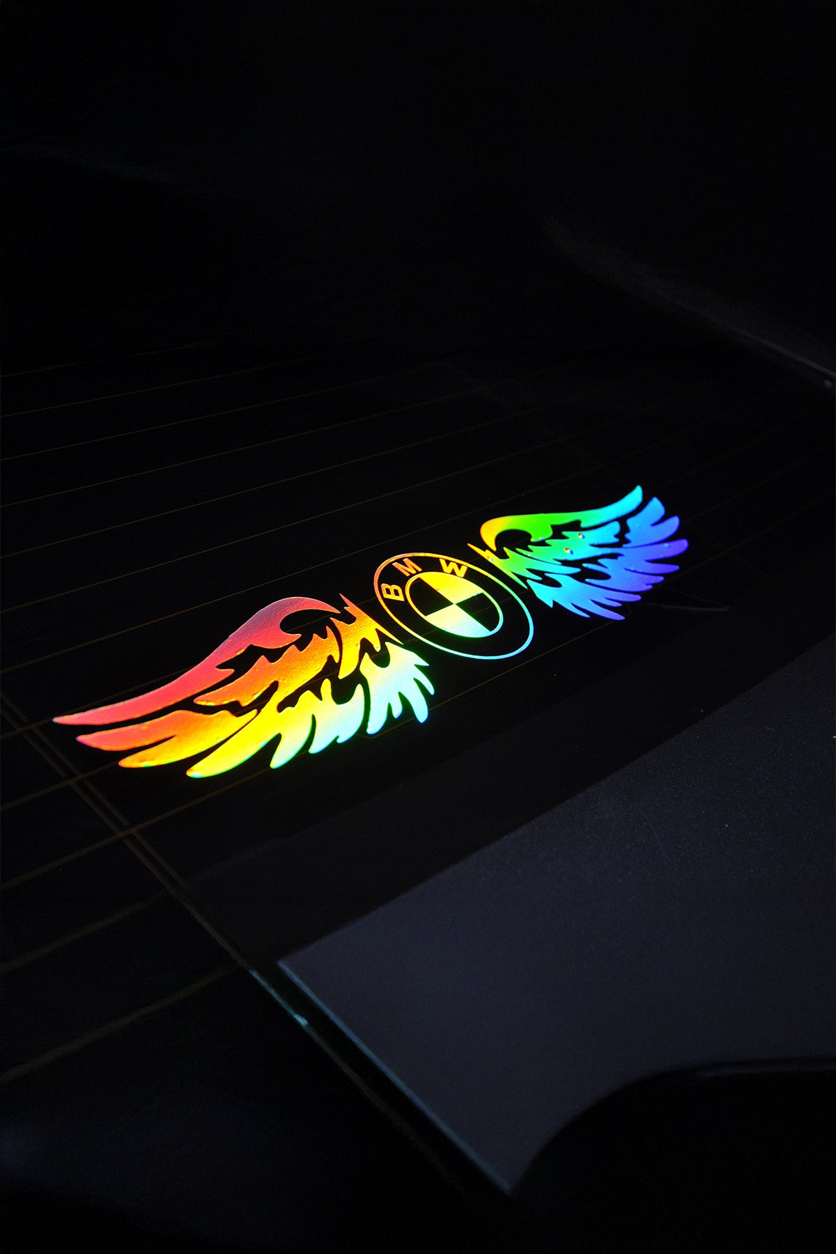 BMW Uyumlu Hologram Kanat Logo Sticker Çıkartma Oto Aksesuar Araba