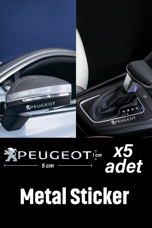 PEUGEOT Için Metal Sticker 5 Adet Oto Aksesuar Oto Sticker Çıkartma Araba