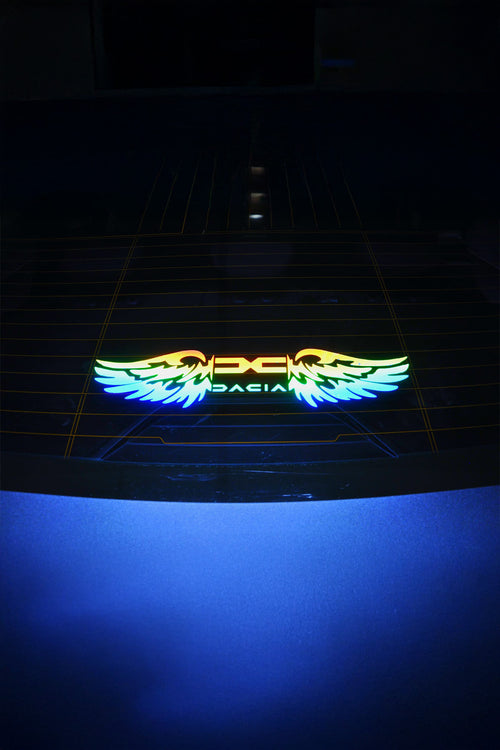 DACİA Uyumlu Hologram Kanat Logo Sticker Çıkartma Oto Aksesuar Araba