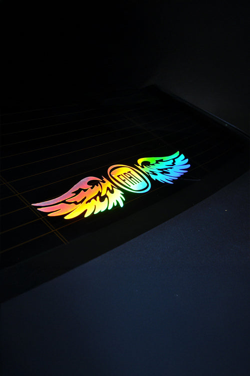 FİAT Uyumlu Hologram Kanat Logo Sticker Çıkartma Oto Aksesuar Araba