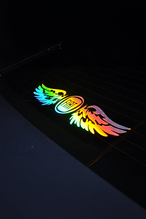 FİAT Uyumlu Hologram Kanat Logo Sticker Çıkartma Oto Aksesuar Araba