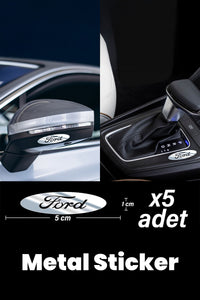 FORD uyumlu Metal Sticker 5 Adet Oto Aksesuar Oto Sticker Çıkartma Araba