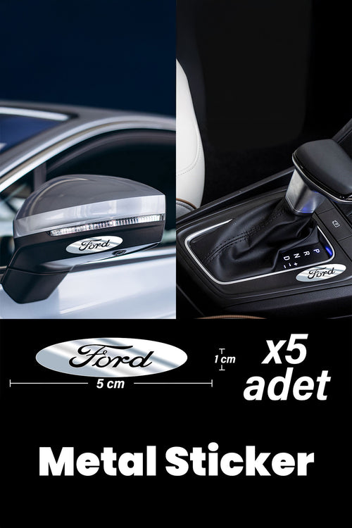 FORD uyumlu Metal Sticker 5 Adet Oto Aksesuar Oto Sticker Çıkartma Araba