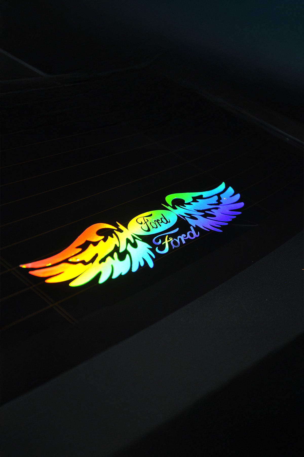 Ford Uyumlu Hologram Kanat Logo Sticker Çıkartma Oto Aksesuar Araba