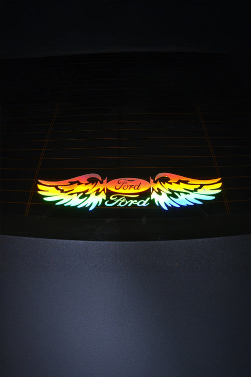 Ford Uyumlu Hologram Kanat Logo Sticker Çıkartma Oto Aksesuar Araba