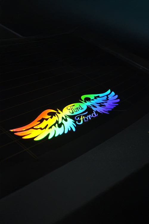 Ford Uyumlu Hologram Kanat Logo Sticker Çıkartma Oto Aksesuar Araba