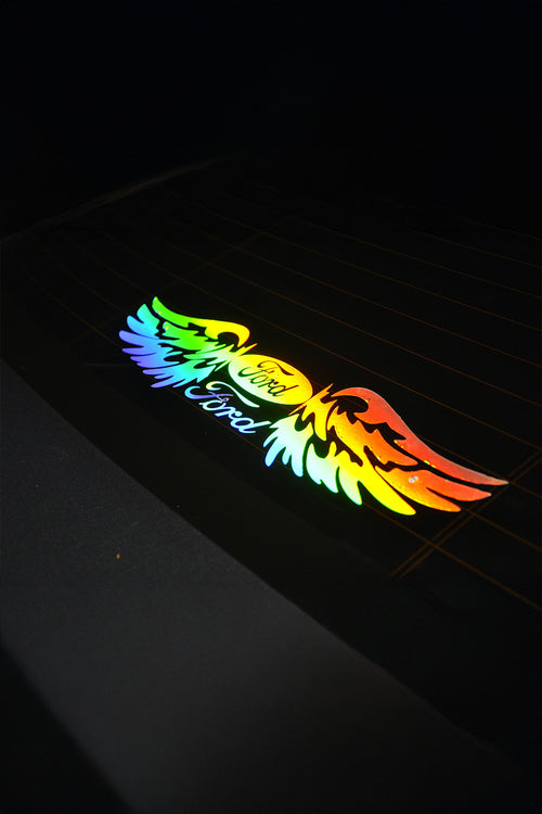 Ford Uyumlu Hologram Kanat Logo Sticker Çıkartma Oto Aksesuar Araba