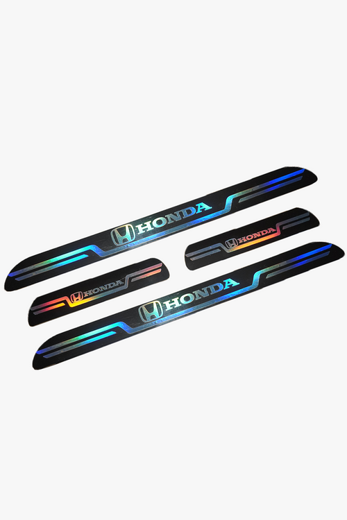 Honda Uyumlu Aynalı Kapı Eşiği Koruma Sticker Seti 4'lü Gümüş
