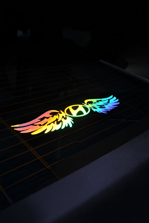 HYUNDAI Uyumlu Hologram Kanat Logo Sticker Çıkartma Oto Aksesuar Araba