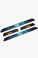 Mazda Uyumlu Aynalı Kapı Eşiği Koruma Sticker Seti 4'lü Gümüş