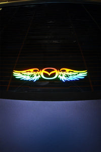 MAZDA Uyumlu Hologram Kanat Logo Sticker Çıkartma Oto Aksesuar Araba