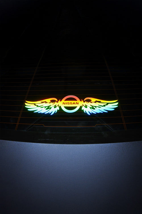 NİSSAN Uyumlu Hologram Kanat Logo Sticker Çıkartma Oto Aksesuar Araba