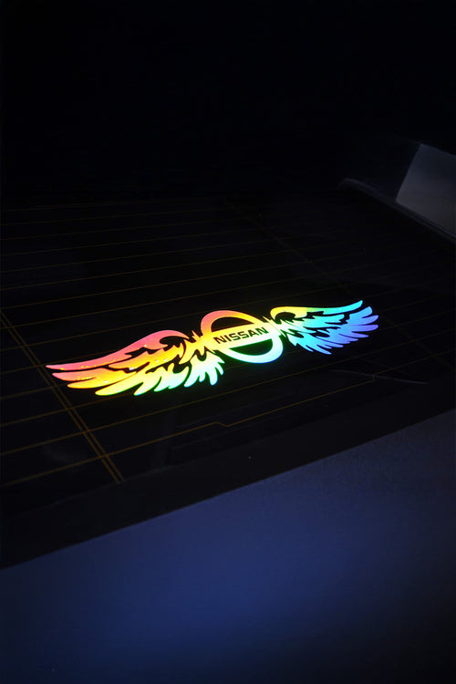NİSSAN Uyumlu Hologram Kanat Logo Sticker Çıkartma Oto Aksesuar Araba