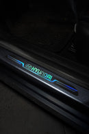 Hyundai Uyumlu Aynalı Kapı Eşiği Koruma Sticker Seti 4'lü Gümüş