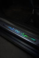 Renault Uyumlu Aynalı Kapı Eşiği Koruma Sticker Seti 4'lü Gümüş