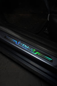 Renault Uyumlu Aynalı Kapı Eşiği Koruma Sticker Seti 4'lü Gümüş