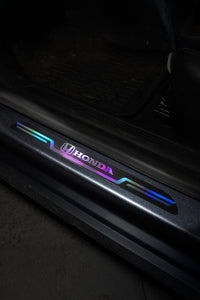 Honda Uyumlu Aynalı Kapı Eşiği Koruma Sticker Seti 4'lü Gümüş