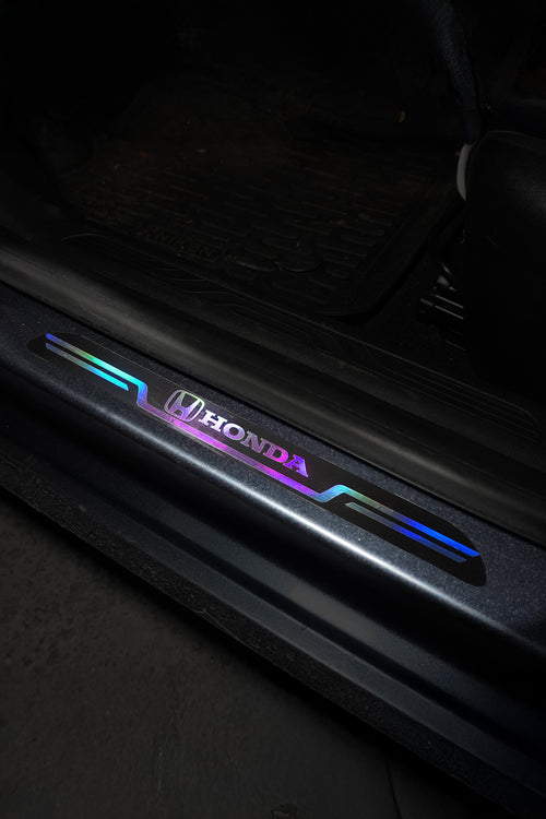 Honda Uyumlu Aynalı Kapı Eşiği Koruma Sticker Seti 4'lü Gümüş