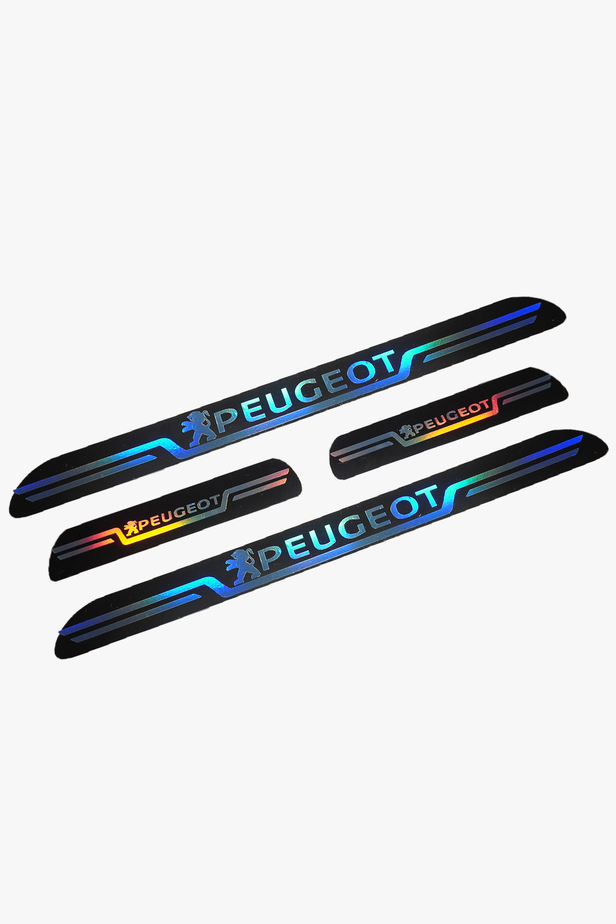 Peugeout Uyumlu Aynalı Kapı Eşiği Koruma Sticker Seti 4'lü