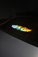 SKODA Uyumlu Hologram Kanat Logo Sticker Çıkartma Oto Aksesuar Araba