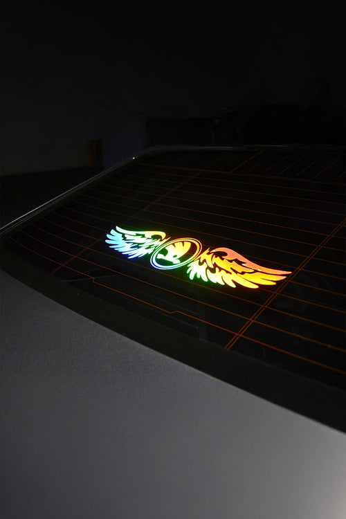 SKODA Uyumlu Hologram Kanat Logo Sticker Çıkartma Oto Aksesuar Araba
