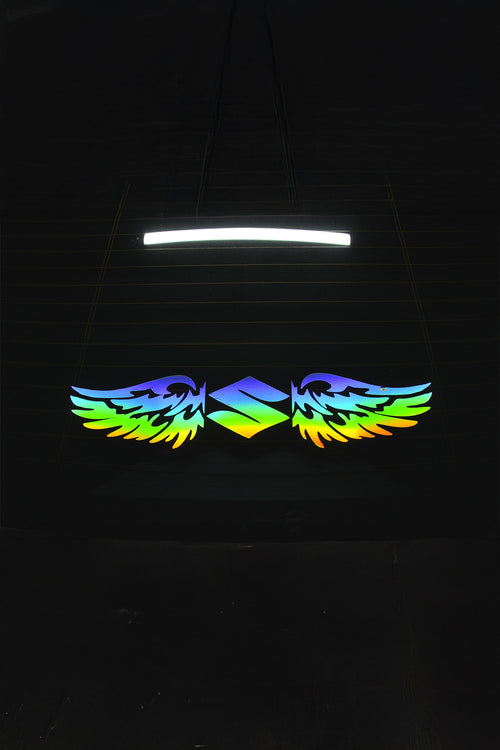 SUZUKİ Uyumlu Hologram Kanat Logo Sticker Çıkartma Oto Aksesuar Araba