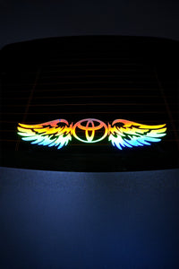 TOYOTA Uyumlu Hologram Kanat Logo Sticker Çıkartma Oto Aksesuar Araba