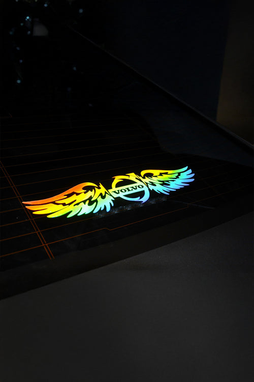 VOLVO Uyumlu Hologram Kanat Logo Sticker Çıkartma Oto Aksesuar Araba