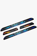 Volkswagen Uyumlu Aynalı Kapı Eşiği Koruma Sticker Seti 4'lü Gümüş